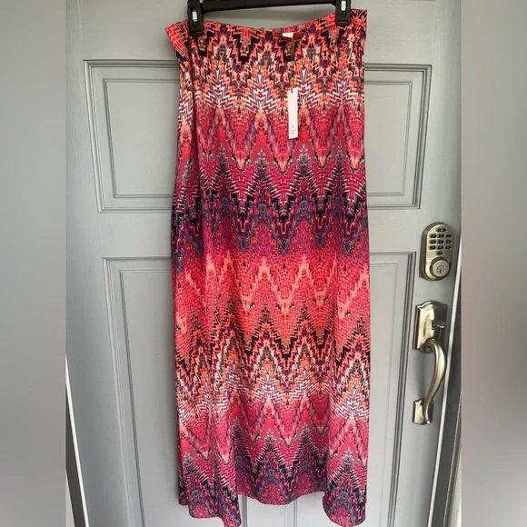 Saint Tropez West | Skirts | Saint Tropez West Nwt Purple Pink Chevron ...